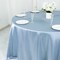 132" DUSTY BLUE Satin Round TABLECLOTH Wedding Party Table Linens